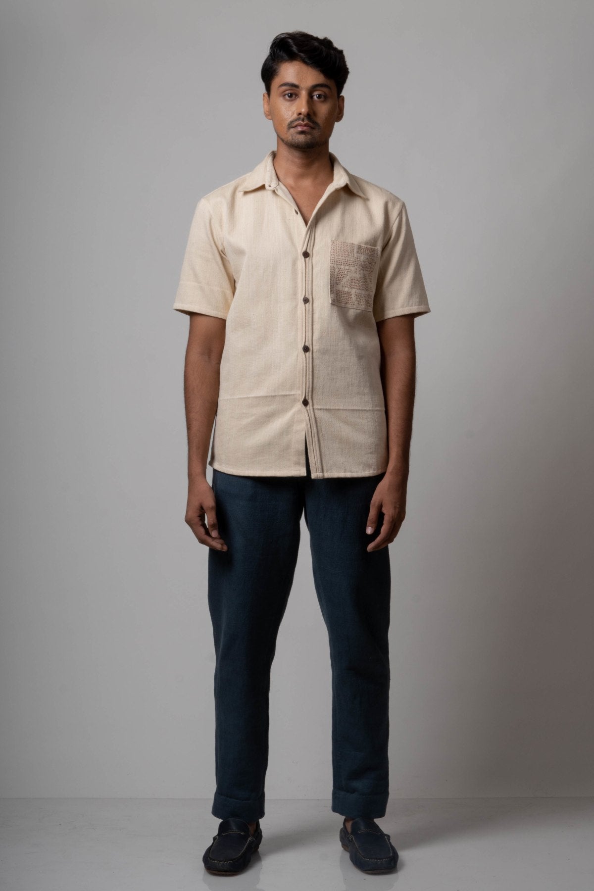 Buy Designer Patched Pocket Shirt By Lafaani